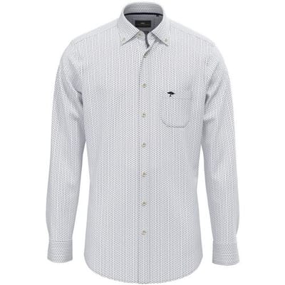 Fynch-Hatton Overhemd Allover Abstract Mini Pattern Summer Breeze / male