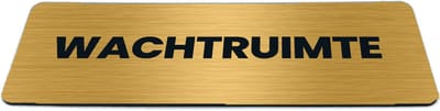 Deurbordje Goud-look met tekst wachtruimte - Formaat 150 x 50 mm x 1,6 mm - Zelfklevend | Luxe uitstraling | Geborstelde Gouden toplaag | Gratis Verzending | Decoporta