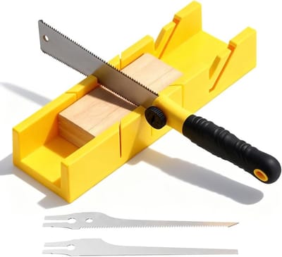 4-delige Zaagset met Japanse Zaag en Mitre Box, Precisie Hoekzagen voor Hout en Kunststof, Ideaal voor DIY Projecten en Hobbymatige Klussen