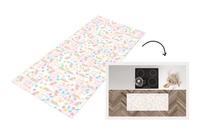 Keukenloper - Loper keuken - Unicorn - Snoep - Regenboog - 120x50 cm - Keukenloper vinyl