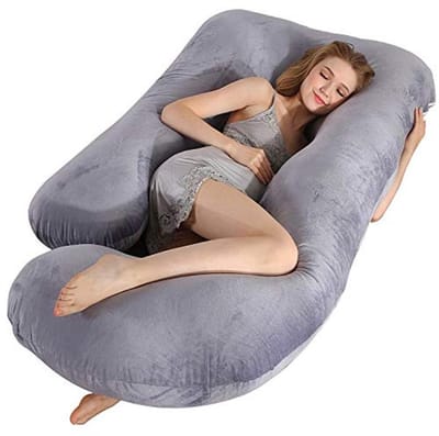 Zwangerschapskussen - Lichaamskussen - Extra steun - Afneembare hoes - 57 inch - Donkergrijs