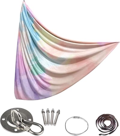 Lucht Zijde - Yoga Schommel - Zintuiglijke Training - Elastische Stof - 280 cm - Veelkleurig