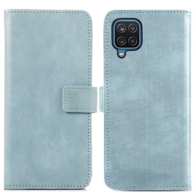 imoshion Hoesje - Geschikt voor Samsung Galaxy A12 - Luxe Bookcase - Lichtblauw