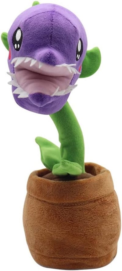 Cactus Pluche Speelgoed - Zingende Pop - Kinderen Vrolijk Maken - Danst en Zingt - 32 cm - Aubergine
