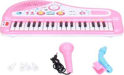 Elektrisch Muziekspeelgoed - Speelgoed Keyboard - Vroeg Leren Muziek - Met Microfoon - 37 Toetsen - Roze