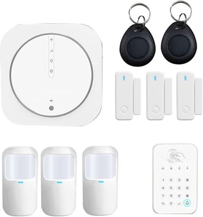 Beveiligingssysteem Kit - Huisalarm Systeem - Thuis Beveiligen - Draadloze Sirene - 14x14x2.1 cm