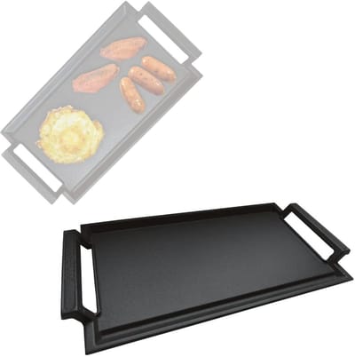 CLVP® Grillplaat Inductie - Bakplaat - Gietijzer - Zwart