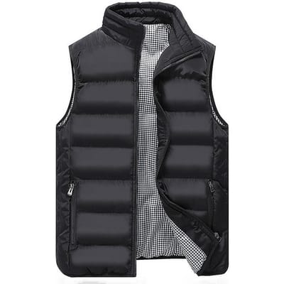 Herenvest Herfst en Winter Verdikt Warm Dons Katoenen Kleding Vest 5XL black