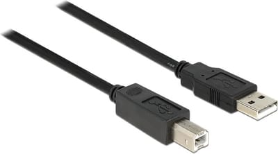 DeLOCK actieve USB naar USB-B kabel - USB2.0 - tot 0,5A - 11 meter Zwart