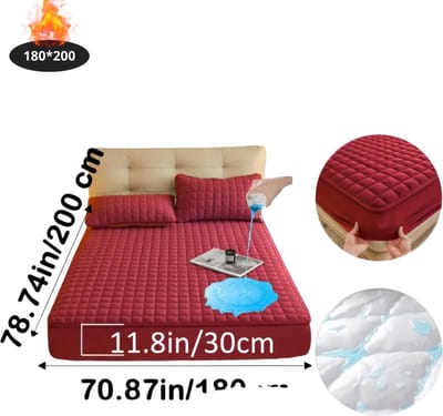 Nivard Waterdicht Hoeslaken - Beddengoed - Fitted Sheet - Bed - Rood 180x200