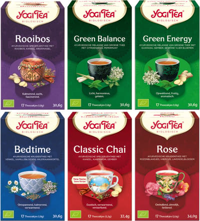 Yogi Tea Zonder Zoethout - Biologische Kruidenthee met 6 Verschillende Smaken voor Natuurlijke Ondersteuning van een Gezonde Bloeddruk