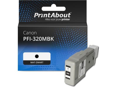 PrintAbout huismerk Inktcartridge PFI-320MBK Mat-zwart Hoge capaciteit Geschikt voor Canon