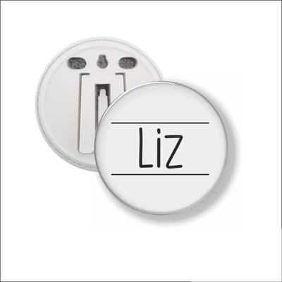 Button Met Clip 58 MM - Liz