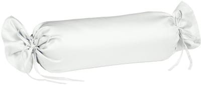 sleepling 15 x 40 cm satijnen kussensloop | kussenhoes van 100% zijdezachte katoen | voor nekkussen | Made in EU | wasbaar op 60 graden | wit