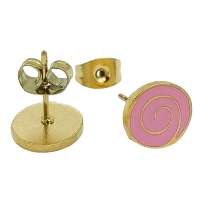 Snoep oorknopjes voor meisje - Hypoallergeen - Premium gold-plated staal - Ø 10 mm