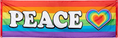Regenboog Banner PEACE.