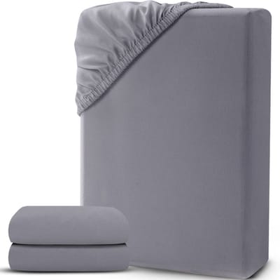 ApexArte® Matrasovertrek 160x200 - Dekbedovertrek - Hoeslaken - Matrasbeschermer - Extra Zacht - Grijs