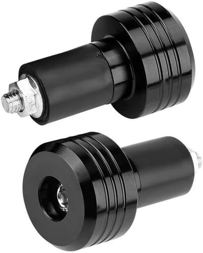 Dailygoody - Aluminium Handlebar Ends Caps - Universeel voor Motorfietsen - Zwart - Handvat Bescherming - Veiligheid Accessoire - 22mm