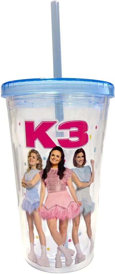 K3 - Schoolbeker - Drinkbeker Met Rietje - Confetti