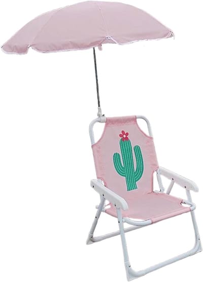 Kinderstrandstoel met paraplu - Opvouwbare stoel - Zomerse uitjes - Afneembare luifel - Niet gespecificeerd - Cactus