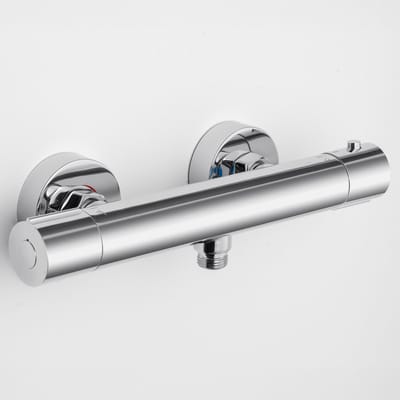 DERW MAX Thermostatische Douchekraan - Hartafstand 15 CM - 38℃ Thermostatische - Inclusief koppelingen - Chroom