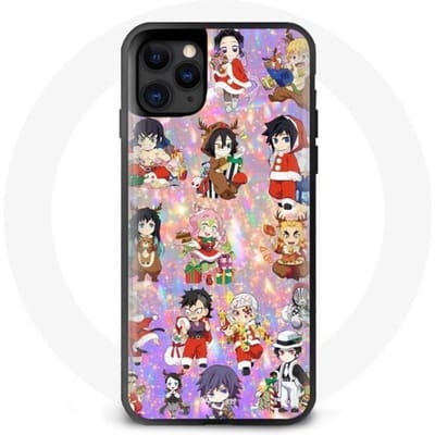 Coque pour Iphone 11 Demon slayer merry christmas affiche le cadeau de noël