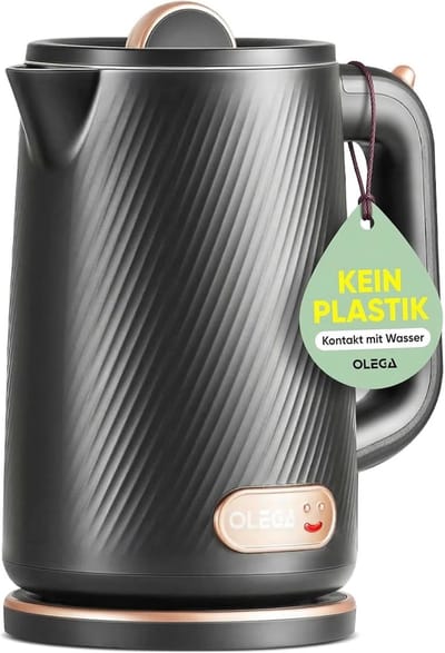 Waterkoker - 1.8 Liter - Elektrische Waterkoker - 1800W Snelkoker - RVS Waterkoker - Roestvrij Staal 304 - BPA-Vrij - Automatische Uitschakeling - Droogkookbeveiliging - Theeketel - Draadloos - Zilver - Keukenapparatuur - 1.8L