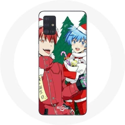 Coque pour Samsung Galaxy A71 Karma et Nagisa Assassination Classroom Anime Christmas day