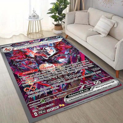 15 Maten Pokémon Kaarten Charizard Print Tapijt voor Woonkamer Slaapkamer Kinderkamer Huisdecoratie Vloerkleed Sofa Garderobemat 40x60cm (16x24in)