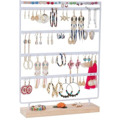 Oorbellen Display Stand, Oorbellen Houder Organizer en Oorbellen Boom 100 Gaten, 5 Lagen Sieraden Organizer Rek van Opslag voor Meisjes
