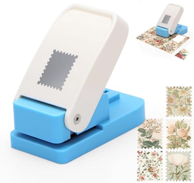 longziming - Papierstans Retro Rand - Stempelstanzer Papier Craft - RVS Scrapbook Perforator - Precisie Snijden - Getande Retro Randen - Roestvrij Staal En Kunststof - Ergonomische Veerhendel - Moeiteloos Gebruik Voor Creatieve Projecten - 1 Stuk