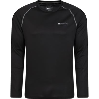 Mountain Warehouse Endurance T-shirt met lange mouwen voor heren (Jet Zwart)