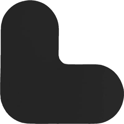 Hoekstuk - Zwart 190 x 190 mm Anti-slip-vloersticker