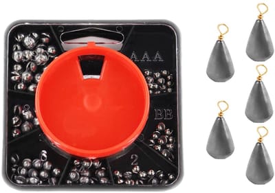 Dailygoody - Vislood set - 179 stuks vislood - Met opbergdoos - Loodvissen - Afneembare loodverzinktjes - Geschikt voor onervaren en ervaren vissers