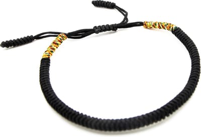 Sorprese armband - Friends - vriendschapsarmbandjes - touw - zwart/multi - verstelbaar - cadeau - Model N