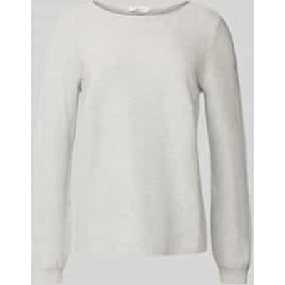 Regular fit shirt met lange mouwen van puur katoen in gebreide look
