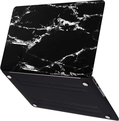Hardshell Case - Geschikt voor oude MacBook Air - Voor Air 13 inch A1466 (2012) - Marmer Zwart Wit