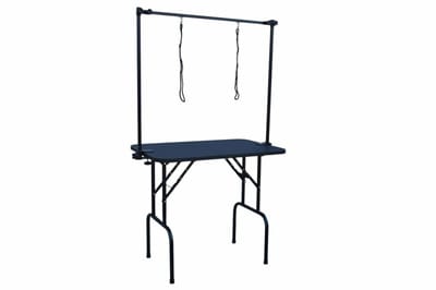 Trimtafel Met Dubbele Trimarm - Zwart - Extra Hoog - 91x60x80 cm - Met Trimlussen - Voor Hond en Puppy - Hondenverzorging - Inklapbaar - Tot 40kg