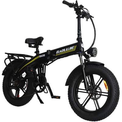 BAOLUJIE D7 Opvouwbare Elektrische Fiets, 48V 16Ah Batterij, Shimano 7-Speed zwart