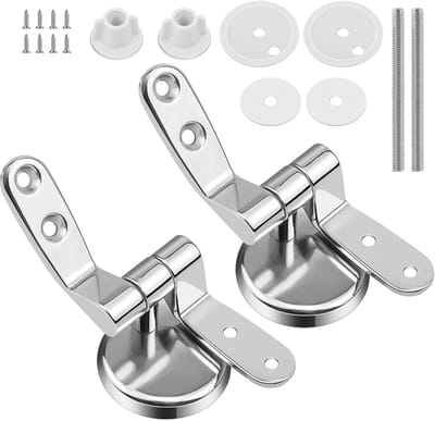 Toiletbril Scharnieren - WC Bevestiging - Badkamer Reparatie - Zink Legering - 2 Stuks - Zilver