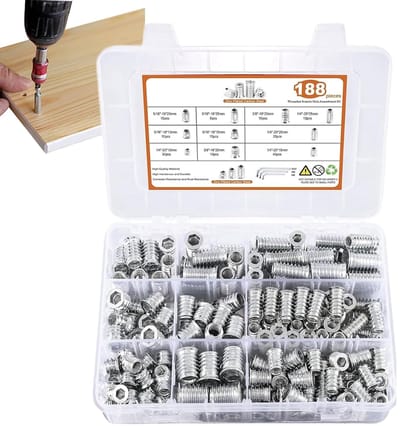 Schroefdraadbouten Set - Bevestigingsmateriaal - Meubelmontage - Inclusief Inbussleutels - 188 Delig - Wit