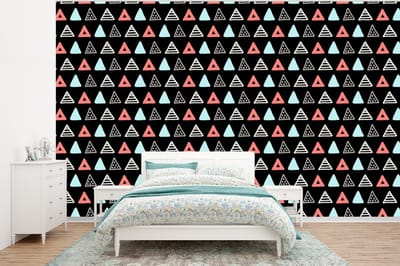 Behang - Fotobehang Jongens - Design - Driehoek - Breedte 320 cm x hoogte 240 cm