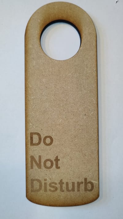 Djemzy - deur bordje - Deurhanger - please enter - do not disturb - subtiel - mdf kleur - dubbelzijdig - laser gegrafeerd hout - 6 mm mdf