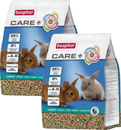 Beaphar Care+ Konijn Junior - 2 St à 1,5 kg - Konijnenvoer