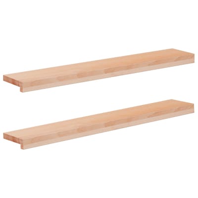 vidaXL - Raamprofielen - 2 - st - Naturel - 90 - x - 15 - x - 2 - cm - Massief - beukenhout