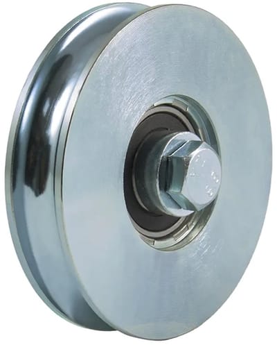 Rond groefwiel van 100 mm met 1 kogellager