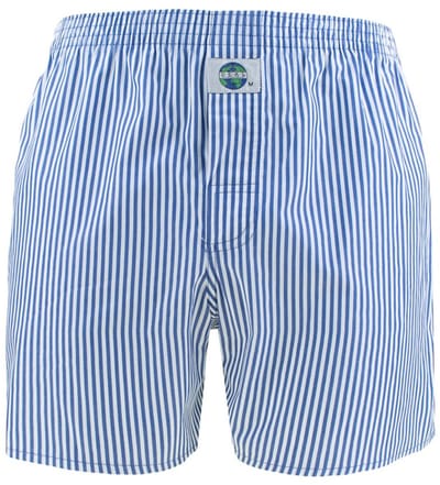 DEAL heren wijde boxershort stripe blauw & wit 192280