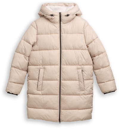 Tom Tailor Denim - Pufferjas met capuchon - Maat XL - Cashew Beige