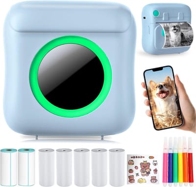 Mini-Printer - Pocket Printer - Mobiele Fotoprinter - Draagbaar & Draadloos - Leerhulp & Notites