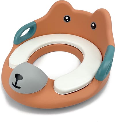 Wc Verkleiner - Beer Oranje - Toilettrainer Peuter - Toiletverkleiner - Wc bril verkleiner - Toilettrainer jongens & meisjes - Toiletbril verkleiner voor kinderen